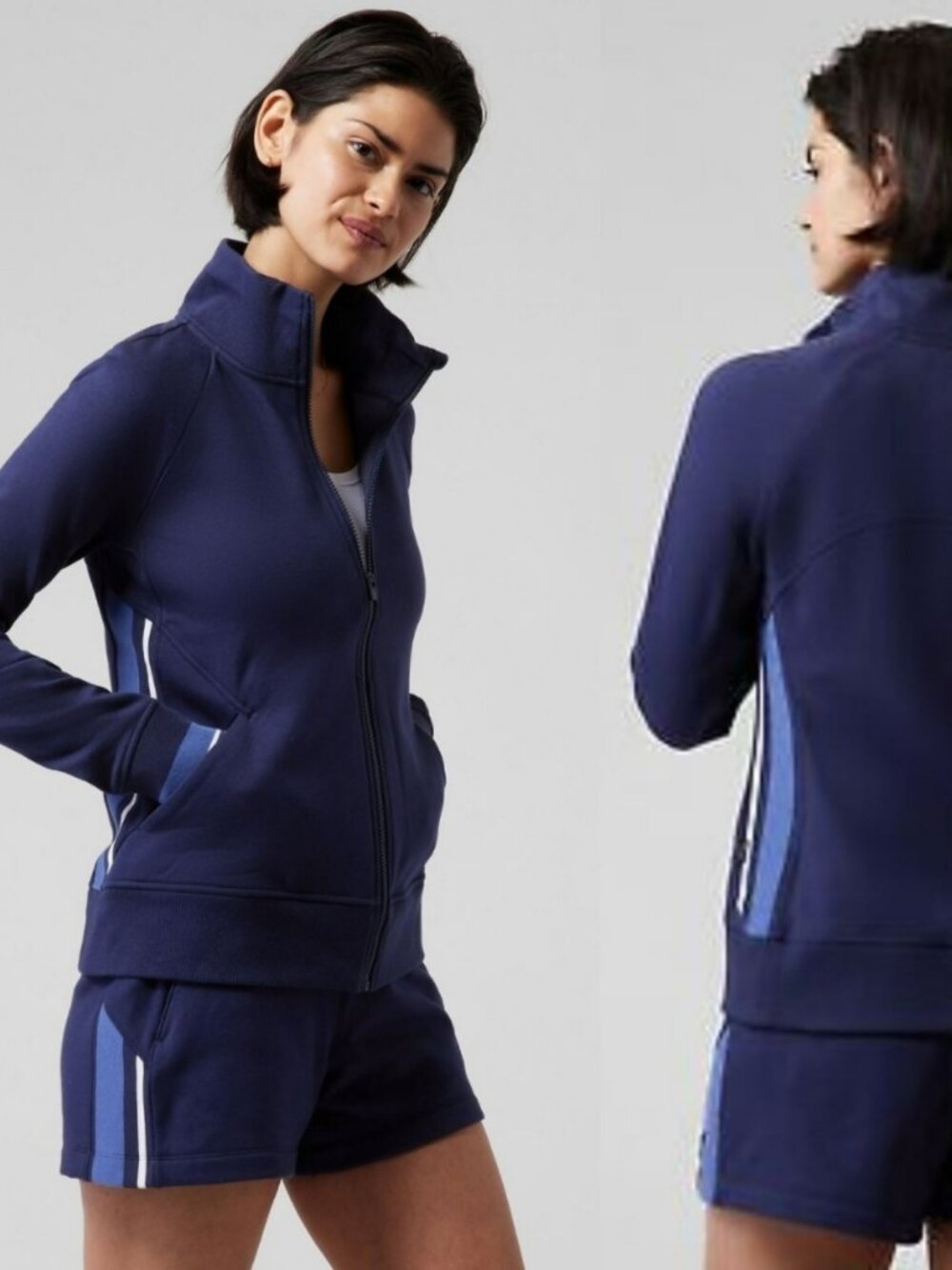 Athleta ST Small Tall Triumph Game Point Sweatshirt Jacket NWT! #986282